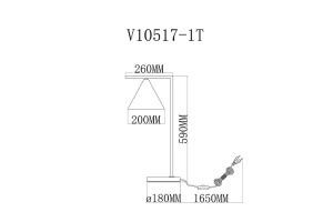 Настольная лампа декоративная Moderli Omaha V10517-1T - 3
