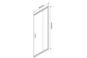 Душевая дверь Vincea Garda 90 хром стекло рифленое - 2