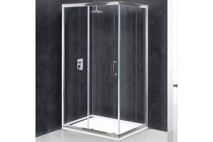 Душевой уголок BelBagno Uno 120х100 профиль хром стекло прозрачное