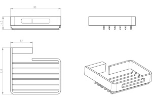 Мыльница Boheme Q 10959-NB nikel brush - 2