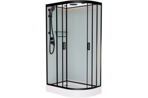 Душевая кабина Frank F411L Black левосторонняя