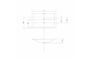 Мебельная раковина Акватон Премьер 100 см (1A702531PR010) - 2