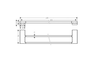 Двойной держатель полотенец AddStoris Hansgrohe 41743000 - 2