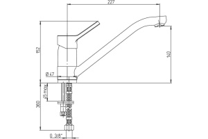 Смеситель для кухни Paini Arena 92CR573KM - 2