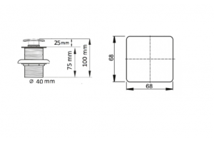 Донный клапан для раковины Ceramalux хром (RD006) - 2
