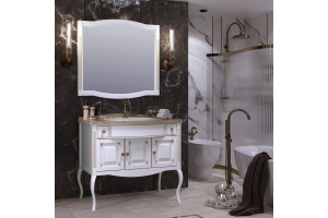 Мебель для ванной Opadiris Лаура 100 белая с патиной - 3