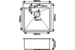 Мойка кухонная Melana D5050HG золото - 3