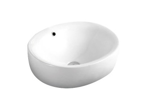 Раковина керамическая накладная AM5306-W, цвет белый глянец, 490x420x180 мм