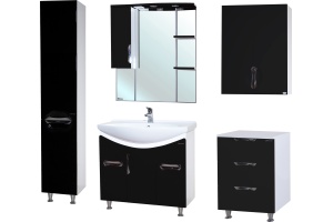 Мебель для ванной Bellezza Лагуна 85 черная - 2