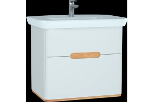 Тумба с раковиной VitrA Sento 80 c LED подсветкой матовый белый