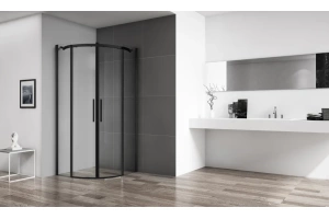 Душевой уголок BelBagno Acqua 90 черный матовый (ACQUA-R-2-90-C-NERO) - 2