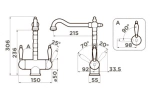 Смеситель для кухни Omoikiri Amagasaki графит (4994362) - 3