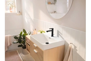 Смеситель для раковины Hansgrohe Rebris S с донным клапаном черный матовый - 3