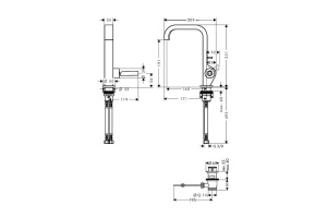 39034000 AX Citterio смеситель для раковины - 2