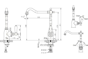 Смеситель Bravat Art F775109C-1 для кухонной мойки - 3