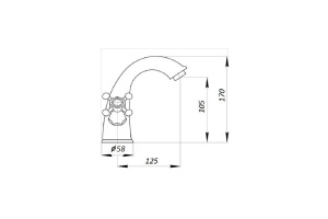 Смеситель для раковины Magliezza Bianco хром (50107-cr) - 2