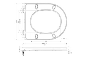 Сиденье для унитаза Cezares белый, с микролифтом (CZR-870-SC) - 2