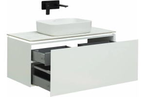 Тумба под раковину Allen Brau Infinity 100 белый матовый - 3