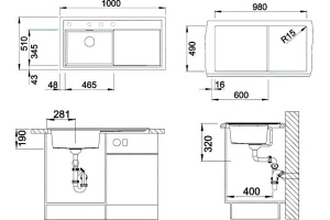 Мойка кухонная Blanco Zenar XL 6S жасмин, левая - 3