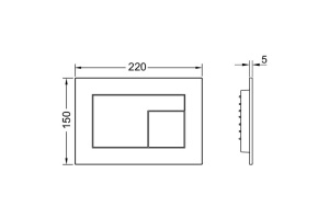 Кнопка смыва TECE Velvet 9240733 серовато-бежевая - 2
