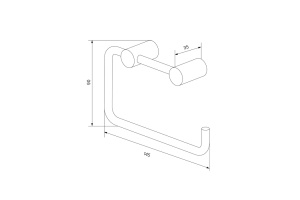Держатель для туалетной бумаги без крышки - 2