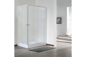 Душевой уголок Royal Bath HP 120х80 R профиль белый стекло матовое