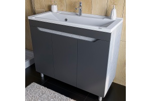 Тумба под раковину Stella Polar Абигель 90 серый - 2