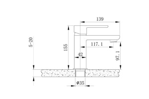 Смеситель для раковины Black&White Universell хром - 3
