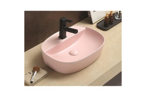 Раковина накладная CeramaLux NC 50.5 см розовый матовый (78239XMP-3) - 2