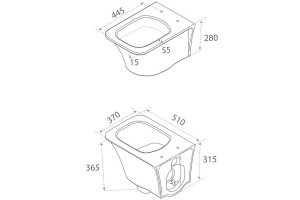Унитаз подвесной Boheme Mirage с крышкой белый глянцевый - 3