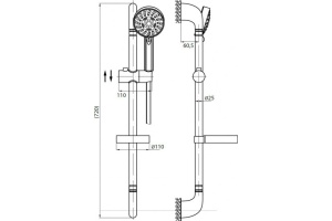 Душевой гарнитур Cezares Articoli vari (CZR-C-SD1-01) - 2