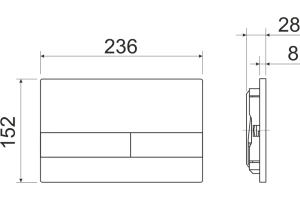 Система инсталляции для унитазов Ceramica Nova Envision с кнопкой Flat черной матовой - 3