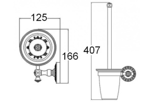 Ёршик для унитаза Zorg Br (AZR 10 BR) - 2