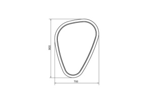Зеркало Comforty Олеандр 70 с подсветкой - 2