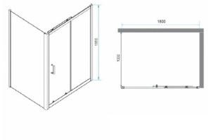 Душевой уголок RGW Passage PA-74-1 180x100 профиль хром стекло прозрачное - 3