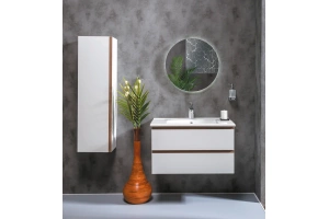 Шкаф-пенал Armadi Art Capolda 35 белый ручка дерево - 3