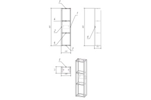 Модуль для шкафчика MODUO 20 - 3
