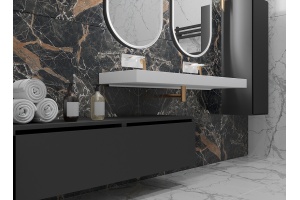 Тумба Armadi Art Flat Valessi Uno-S 80 подвесная черный глянец - 3