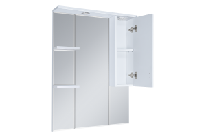 Зеркало-шкаф Misty Дива 75 правое белое с подсветкой - 2