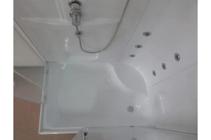 Душевая кабина Royal Bath BP 100х80 R с гидромассажем профиль белый стекло прозрачное - 3