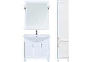 Шкаф-пенал Aquanet Валенса 40 New R, белый матовый - 2