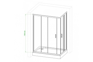 Душевой уголок Royal Bath HPD 120x90 профиль белый стекло матовое - 3