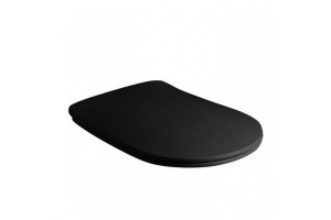Крышка-сиденье Kerasan Nolita черный матовый/хром, с микролифтом (539131)