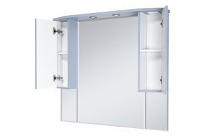 Терра -110 зеркало-шкаф серый - 2