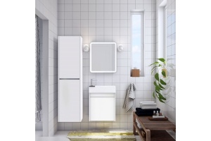 FAMILY База под раковину подвесная с одной распашной дверцей, Bianco Lucido, 500x270x500, Family-500-1D-SO-BL - 3