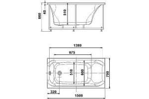 Акриловая ванна Акватек Альфа 150 см - 2