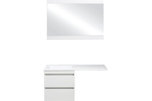 Тумба с раковиной Style Line Даллас 120 Люкс Plus подвесная, белая - 2