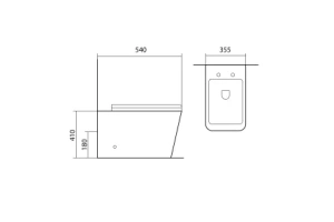 Унитаз приставной Aquatek Либра 54 белый, с сиденьем микролифт (AQ1908N-00) - 2