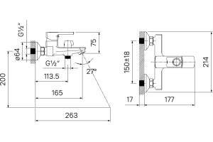 Смеситель IDDIS Bild для ванны с душем BILSB00i02WA - 3