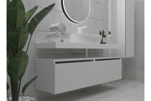 Тумба Armadi Art Flat Valessi Uno-S 120 подвесная белый глянец - 2